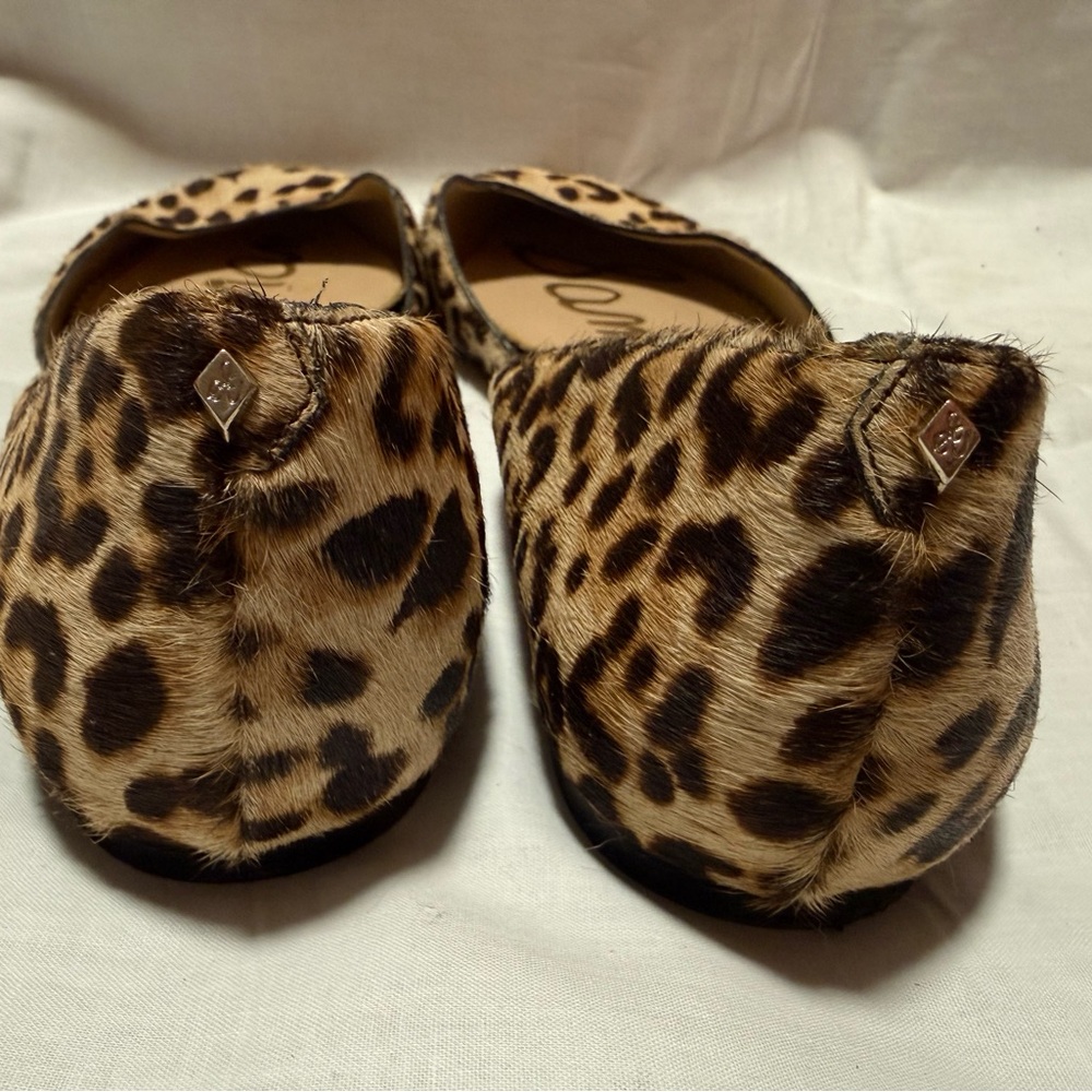 Sam Edelman Leopard Print cow hair Pointed D'Orsay Flats women’s 10w - Picture 5 of 7